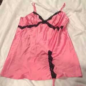 Pink Victoria Secret baby doll style lingerie
